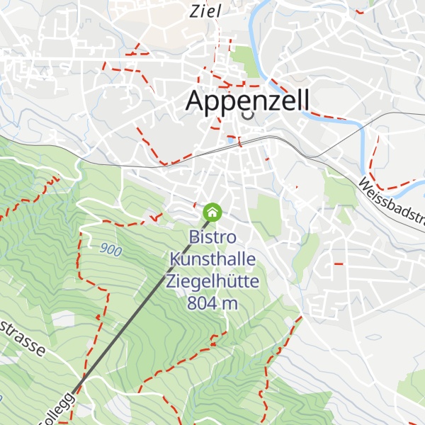 Map of Bistro Kunsthalle Ziegelhütte