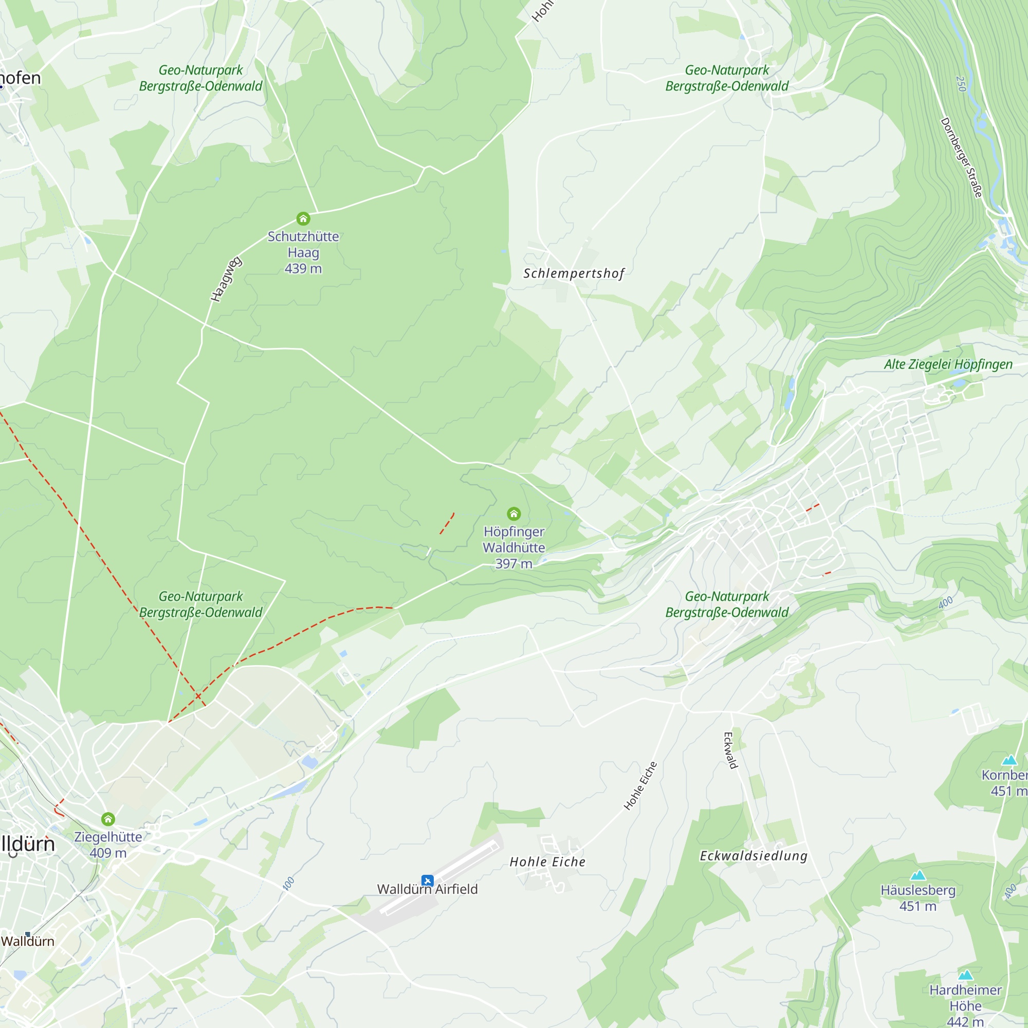 Höpfinger Waldhütte map