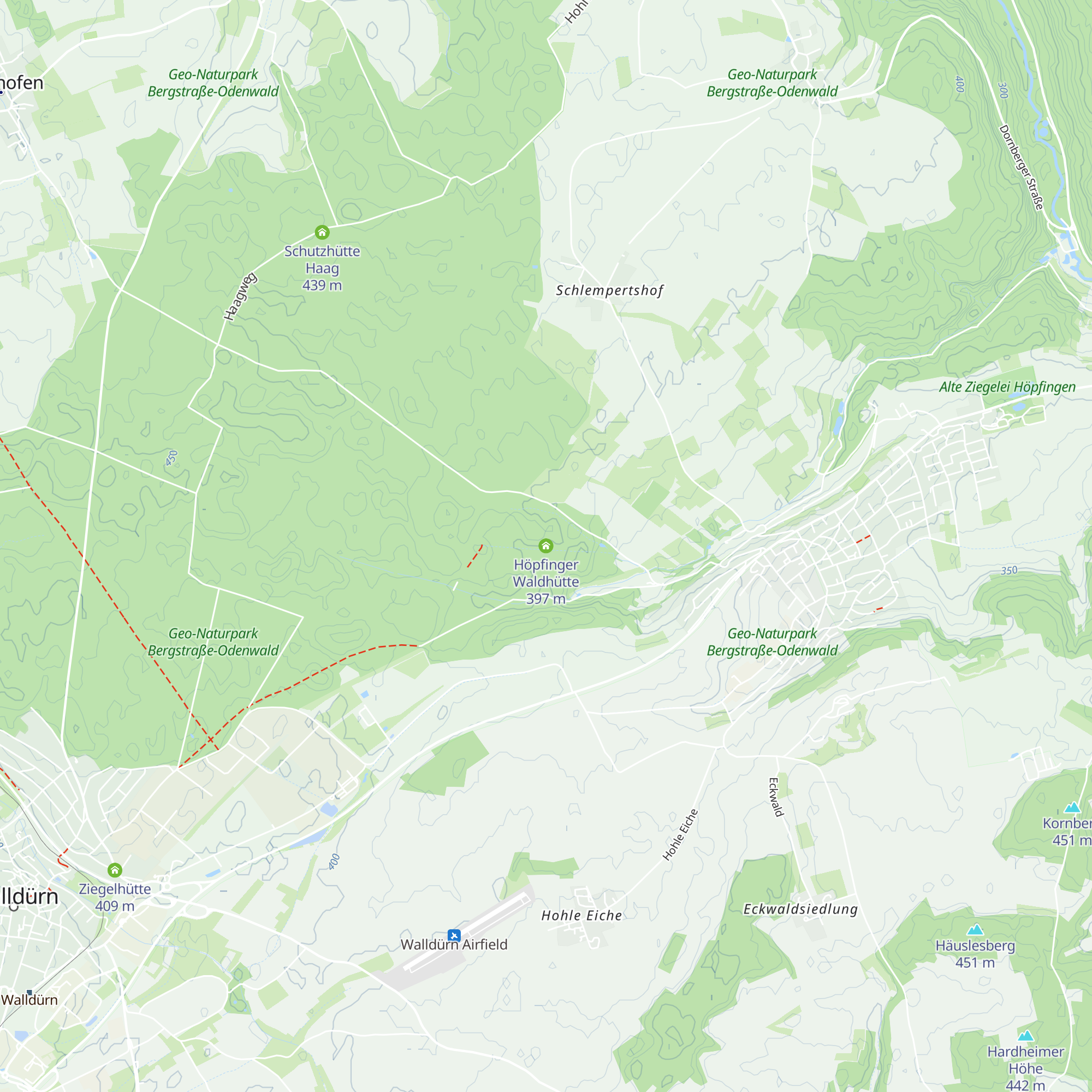 Höpfinger Waldhütte map