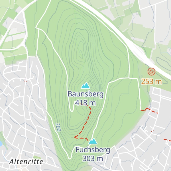 Map of Baunsberg