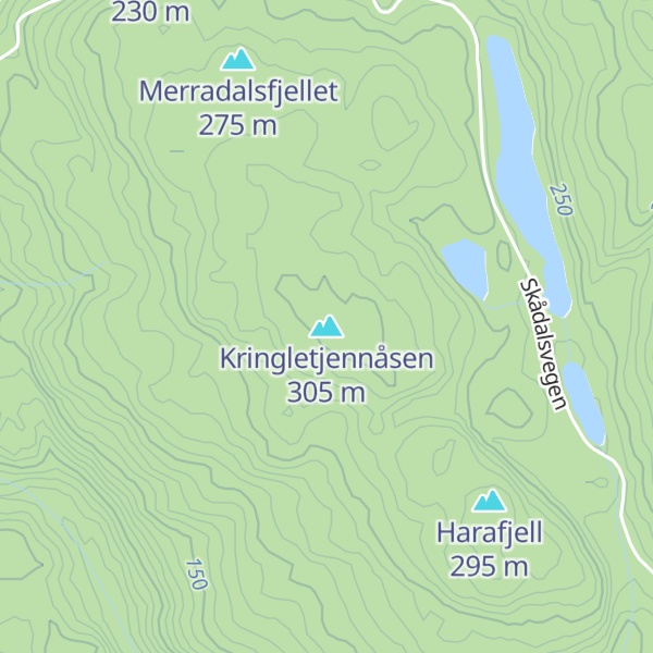 Map of Kringletjennåsen