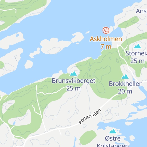 Map of Brunsvikberget