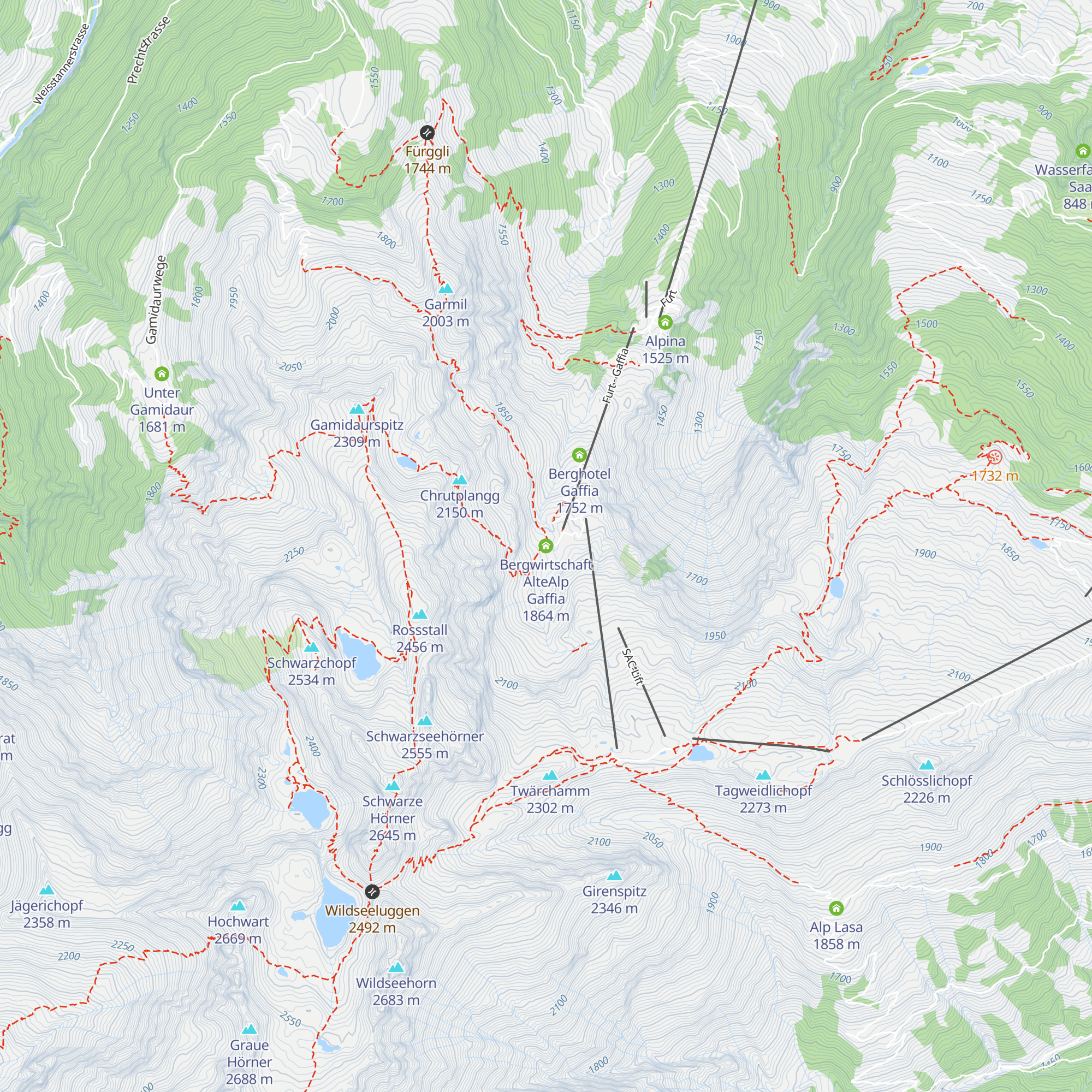 Bergwirtschaft AlteAlp Gaffia map