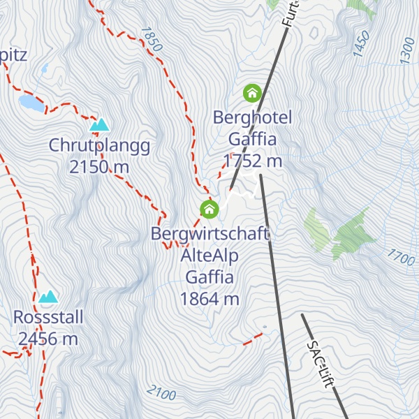 Map of Bergwirtschaft AlteAlp Gaffia