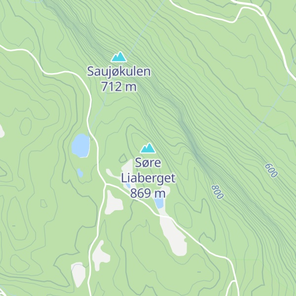 Map of Søre Liaberget