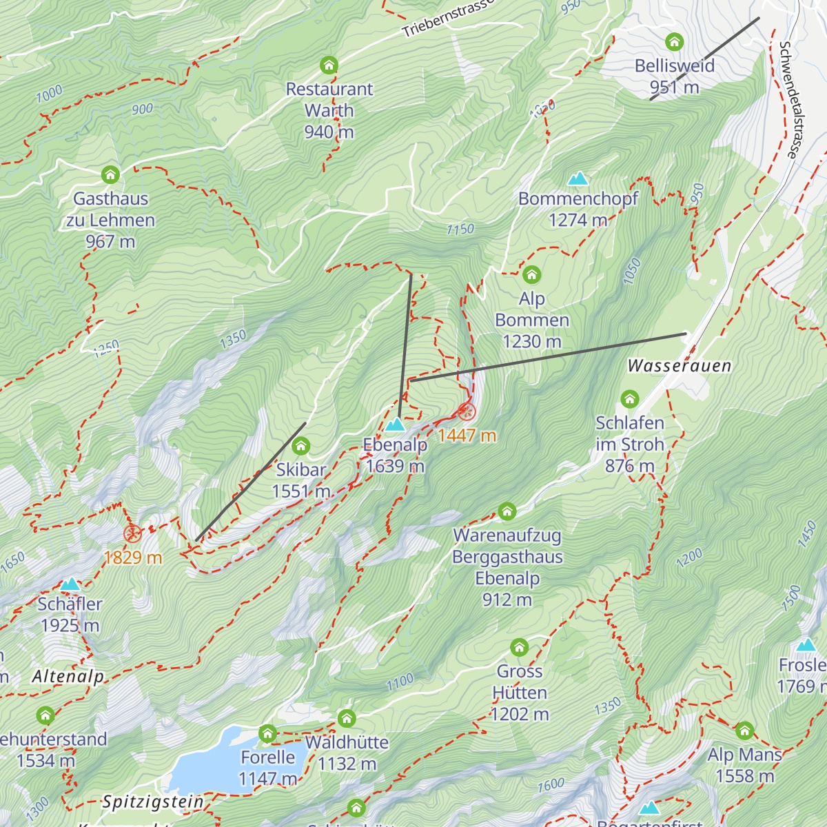 Berggasthaus Ebenalp map