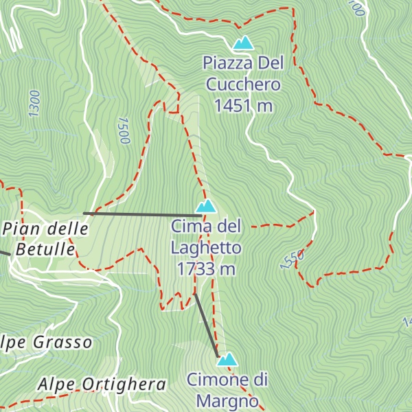 Map of Cima del Laghetto