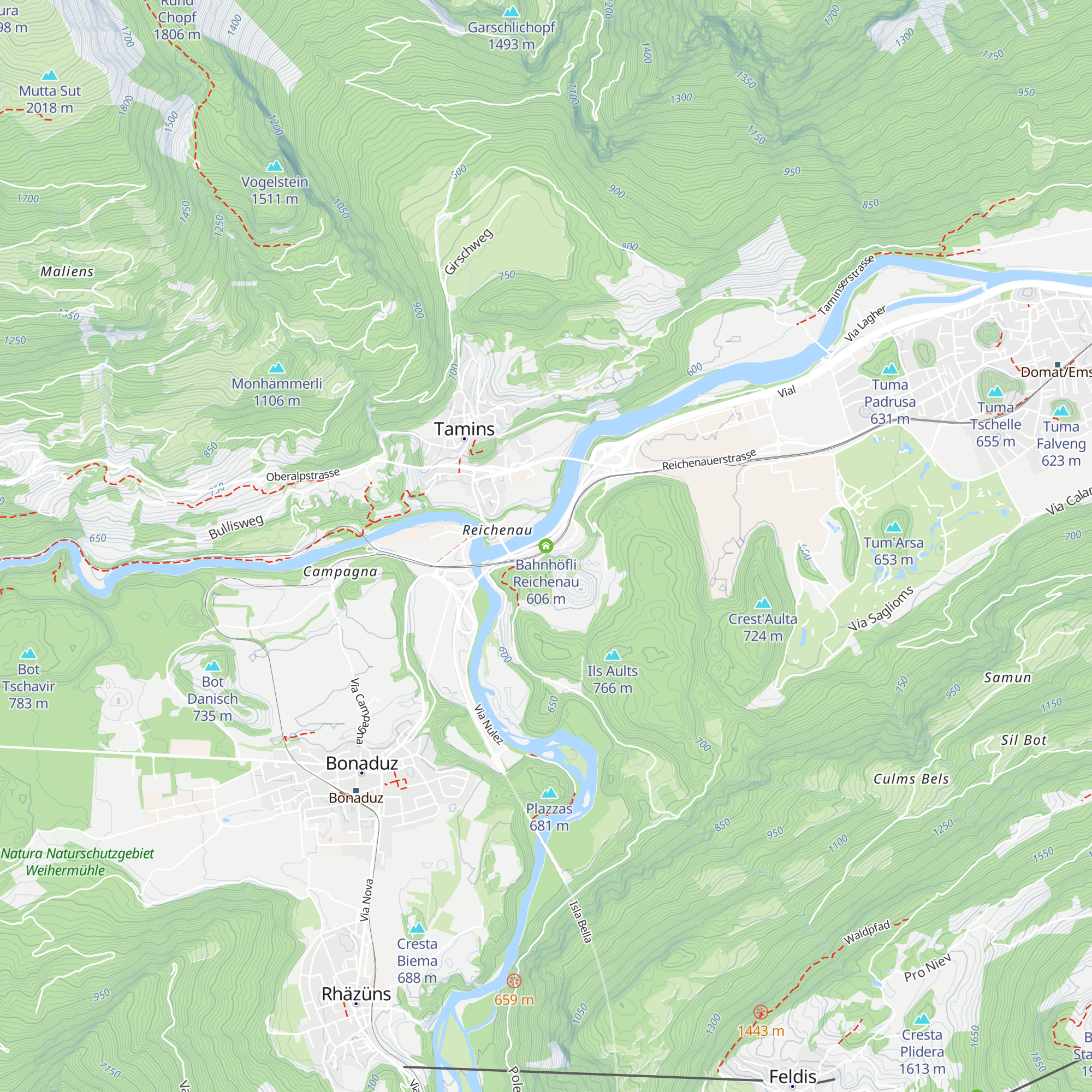 Bahnhöfli Reichenau map