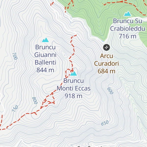Map of Bruncu Monti Eccas
