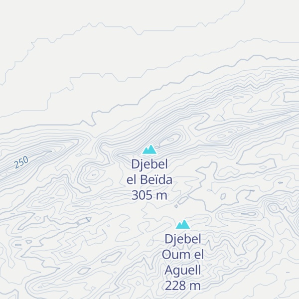 Map of Djebel el Beïda