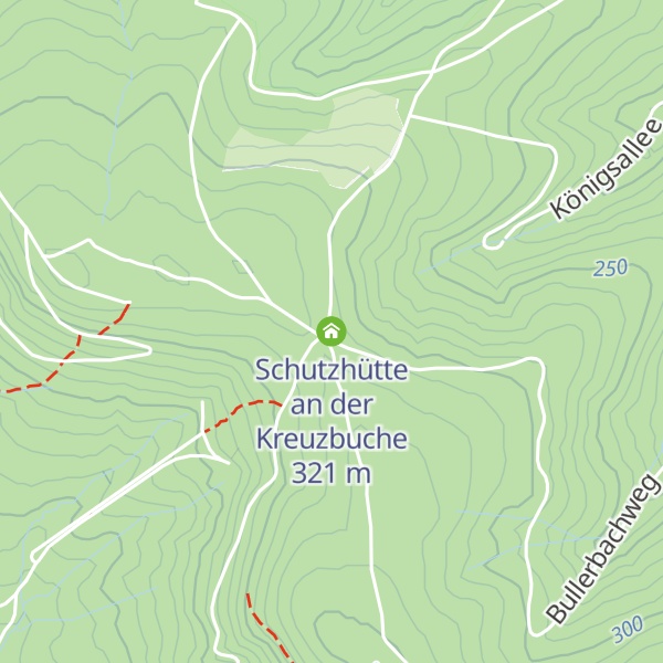 Map of Schutzhütte an der Kreuzbuche