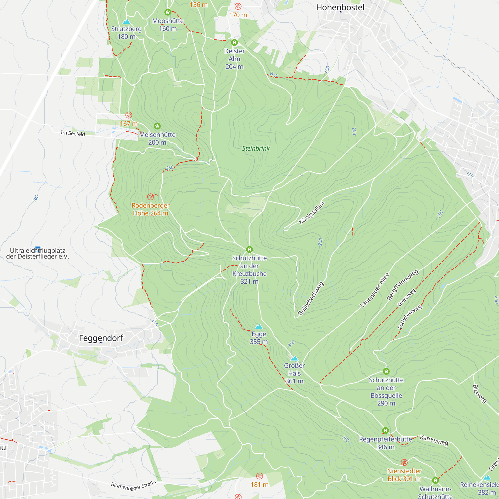 Schutzhütte an der Kreuzbuche map