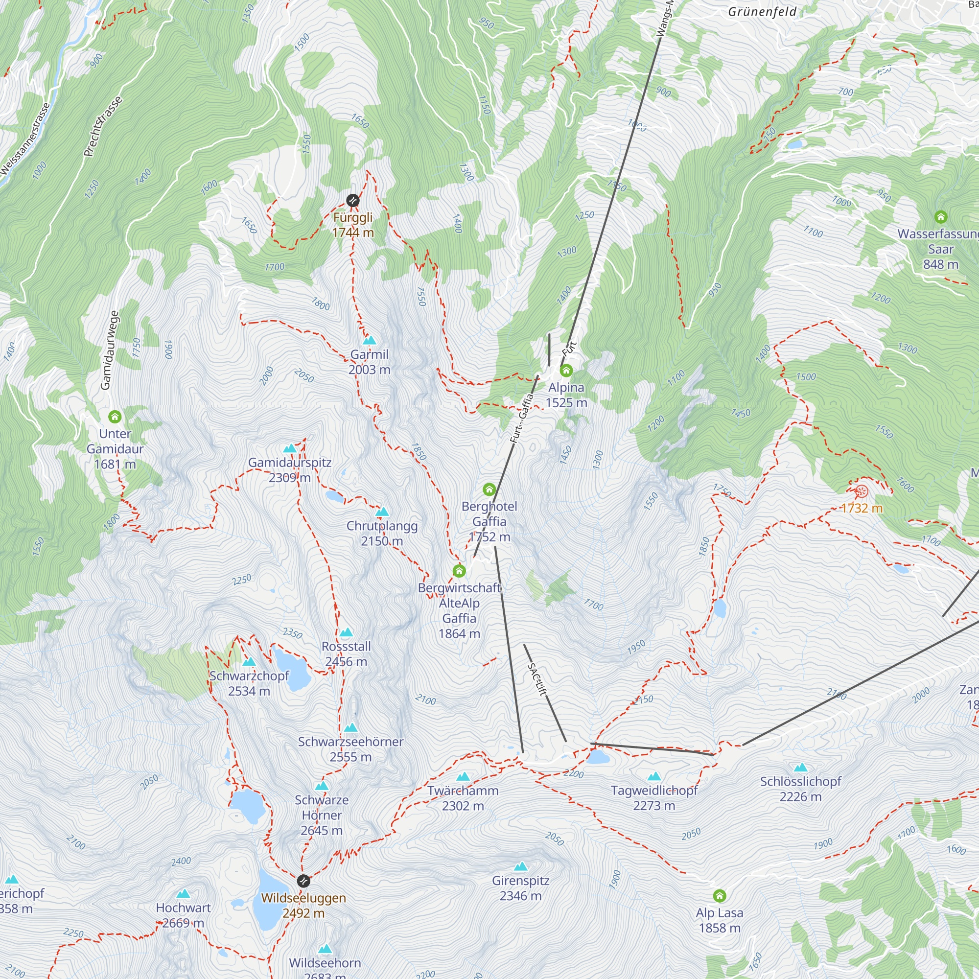 Berghotel Gaffia map