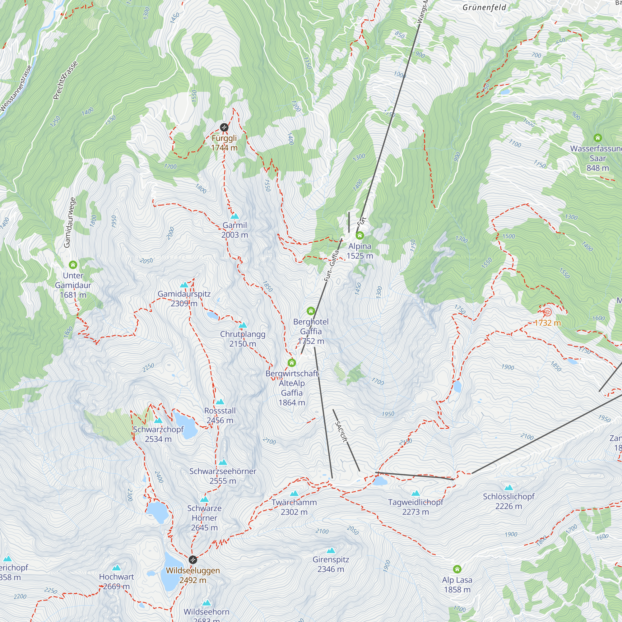 Berghotel Gaffia map
