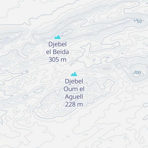 Map of Djebel Oum el Aguell