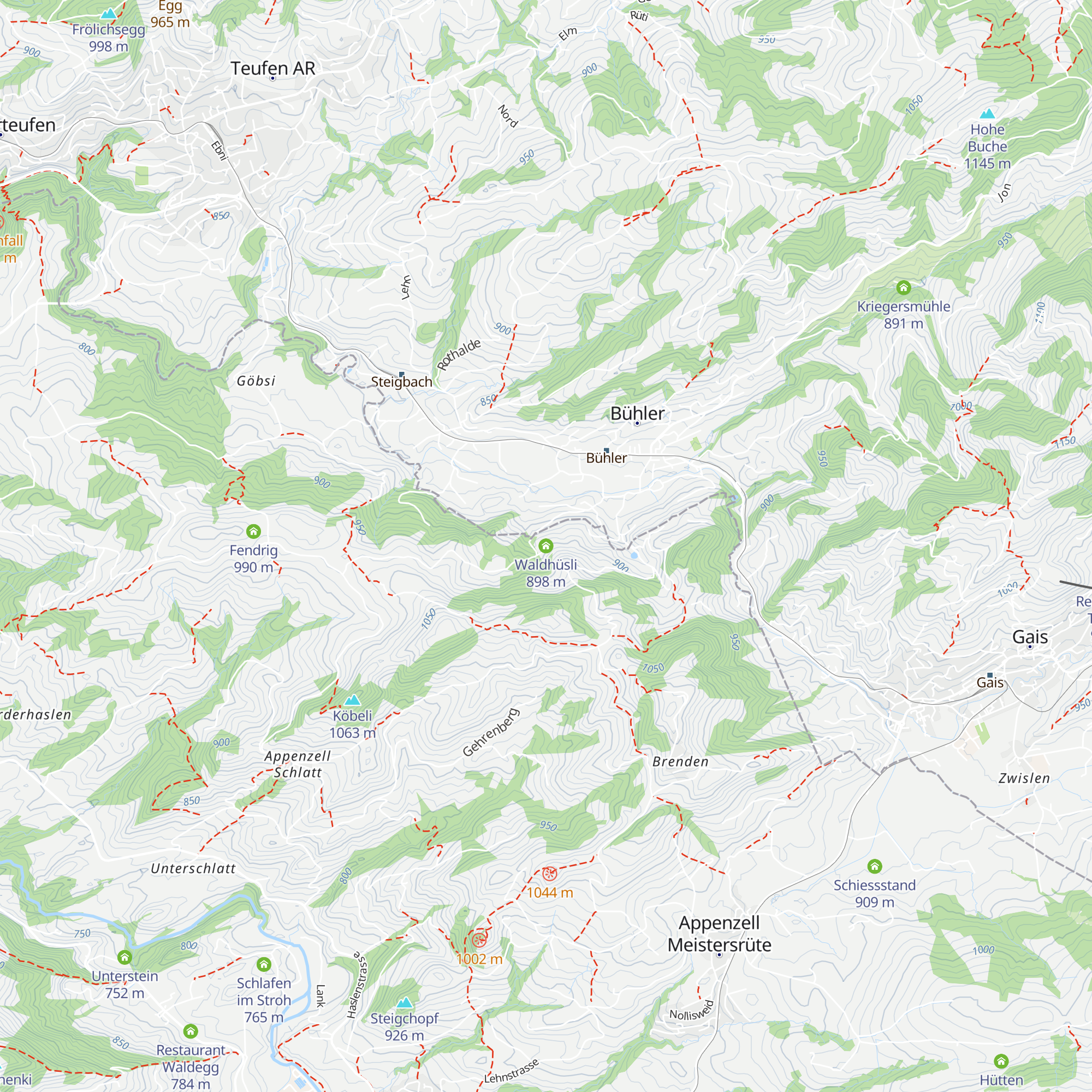 Waldhüsli map