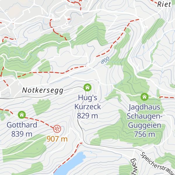 Map of Hug's Kurzeck