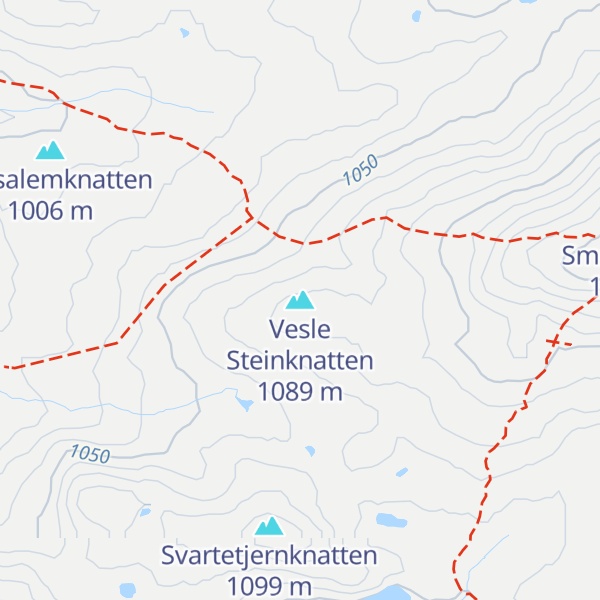 Map of Vesle Steinknatten