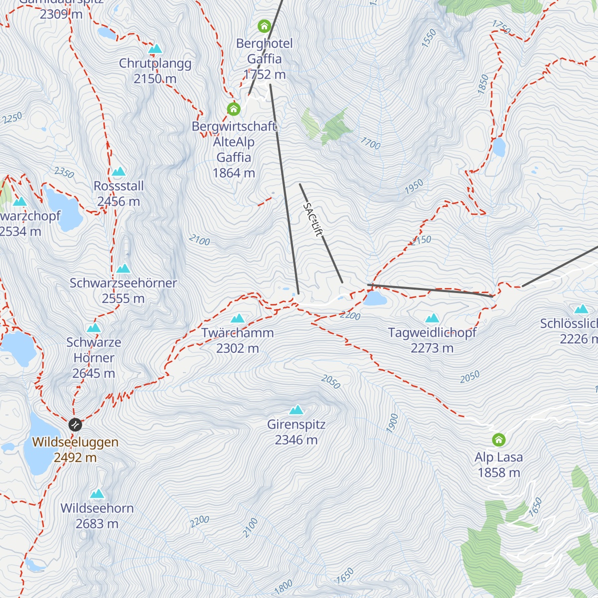Pizolhütte map