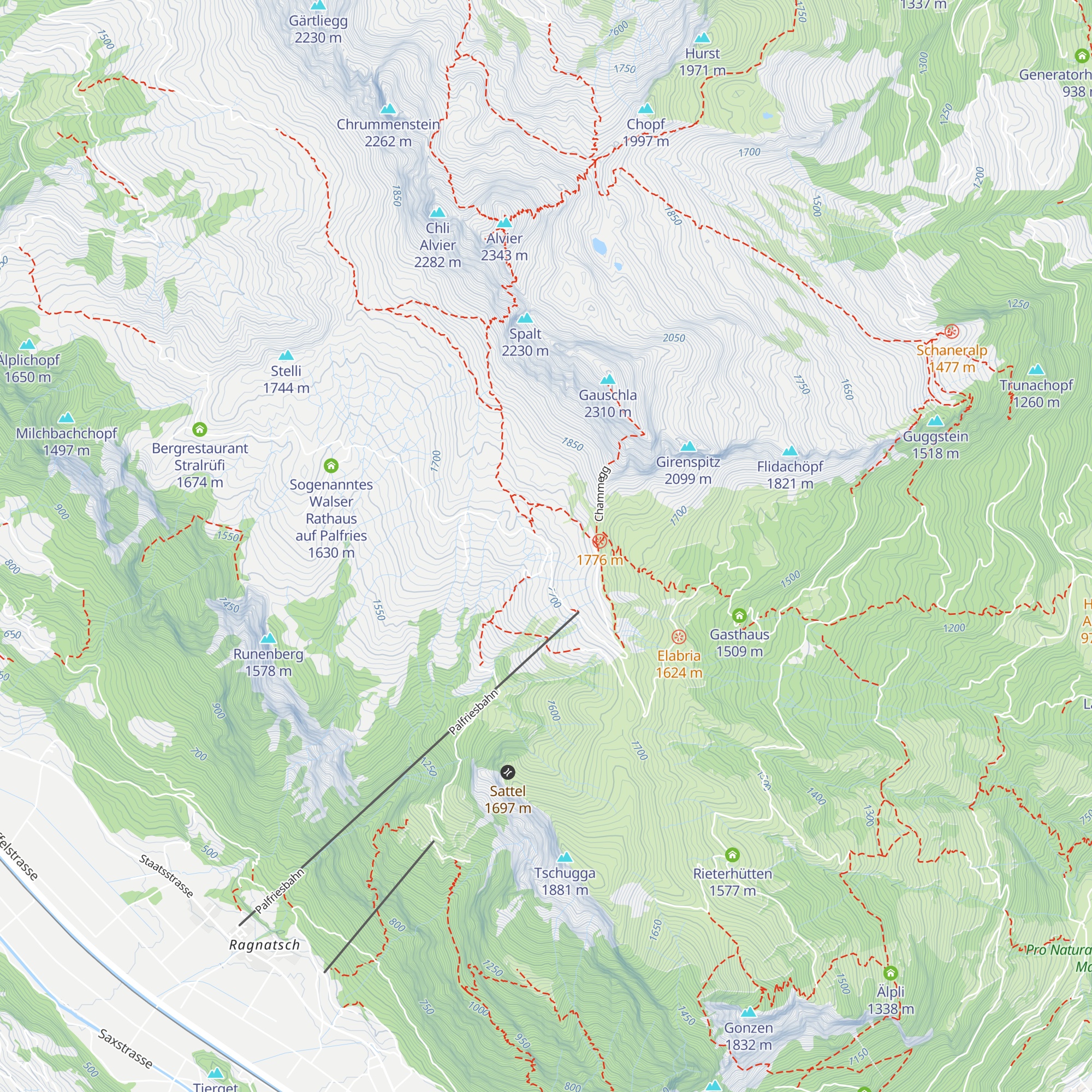Berghaus Palfries map