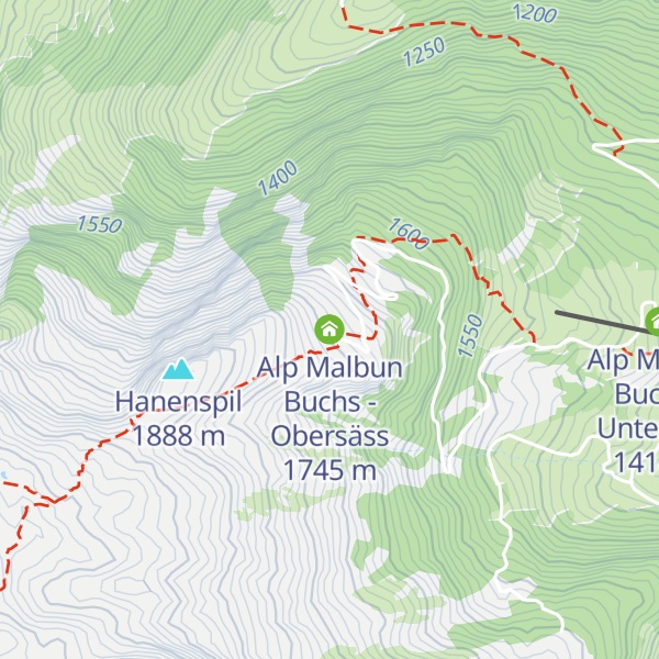 Map of Alp Malbun Buchs - Obersäss