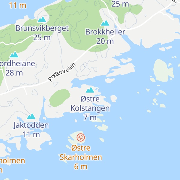 Map of Østre Kolstangen