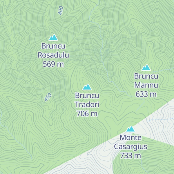 Map of Bruncu Tradori