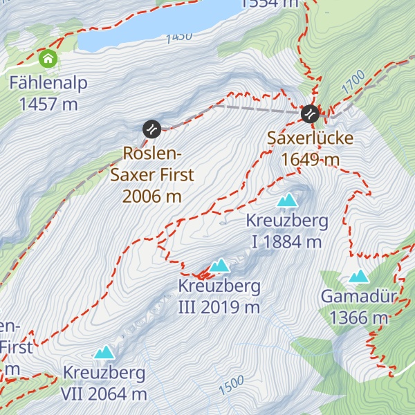 Map of Roslenalphütte