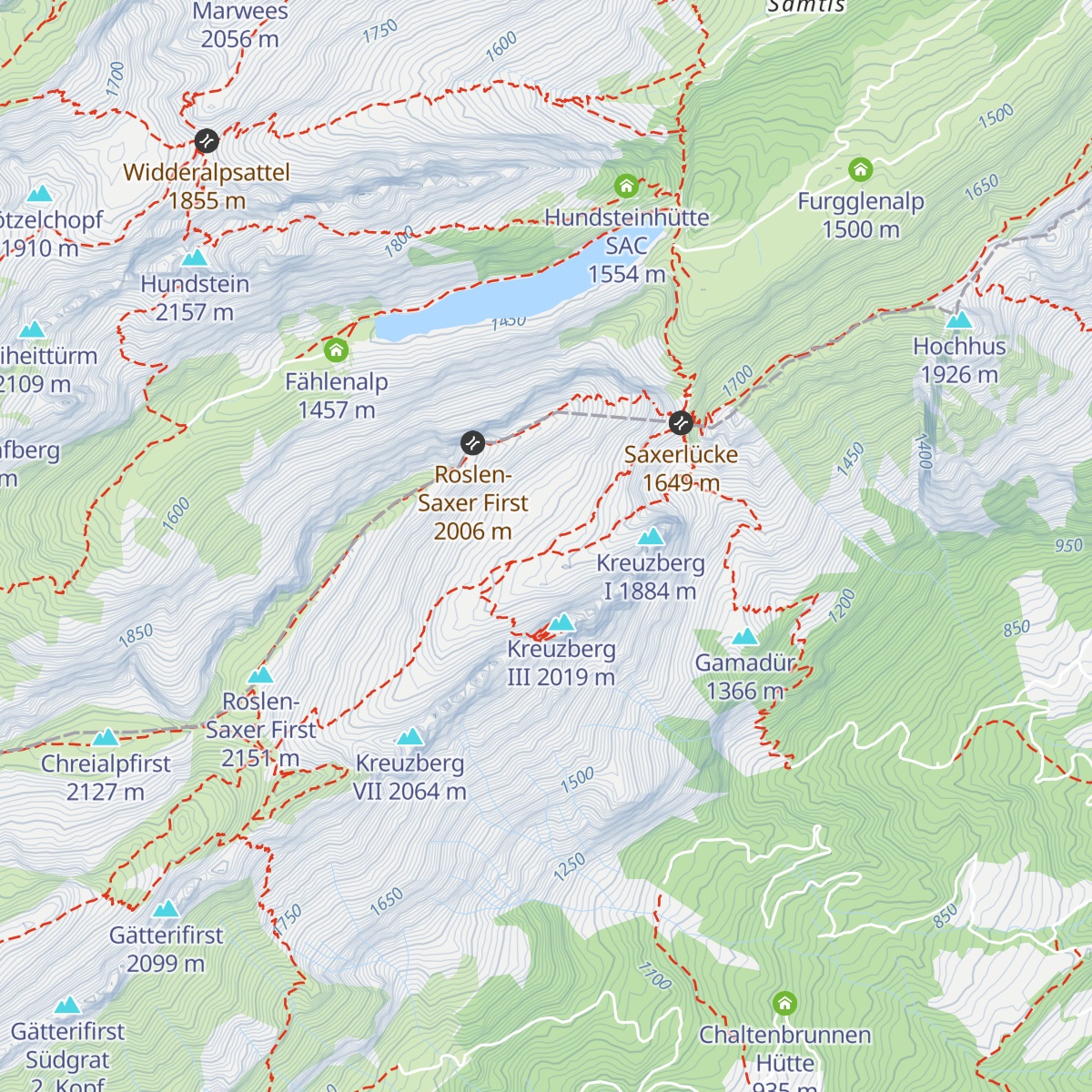 Roslenalphütte map