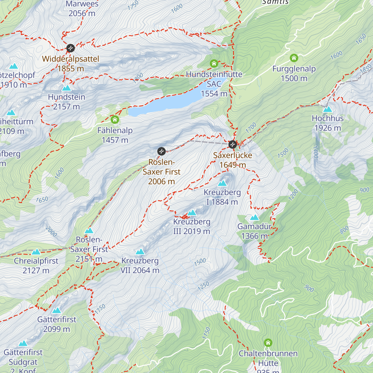 Roslenalphütte map