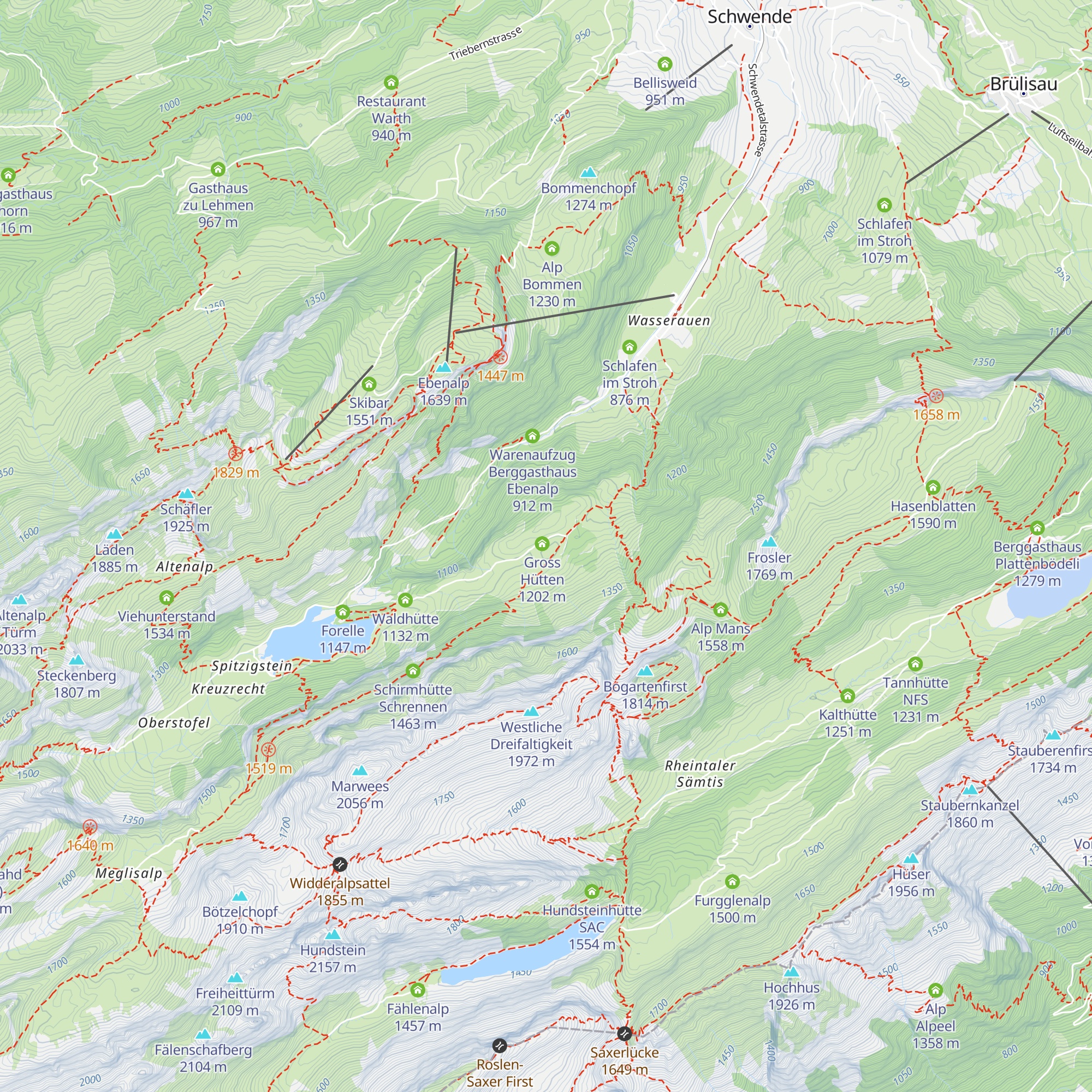 Alp Grosshütten map