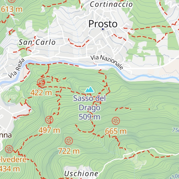Map of Sasso del Drago