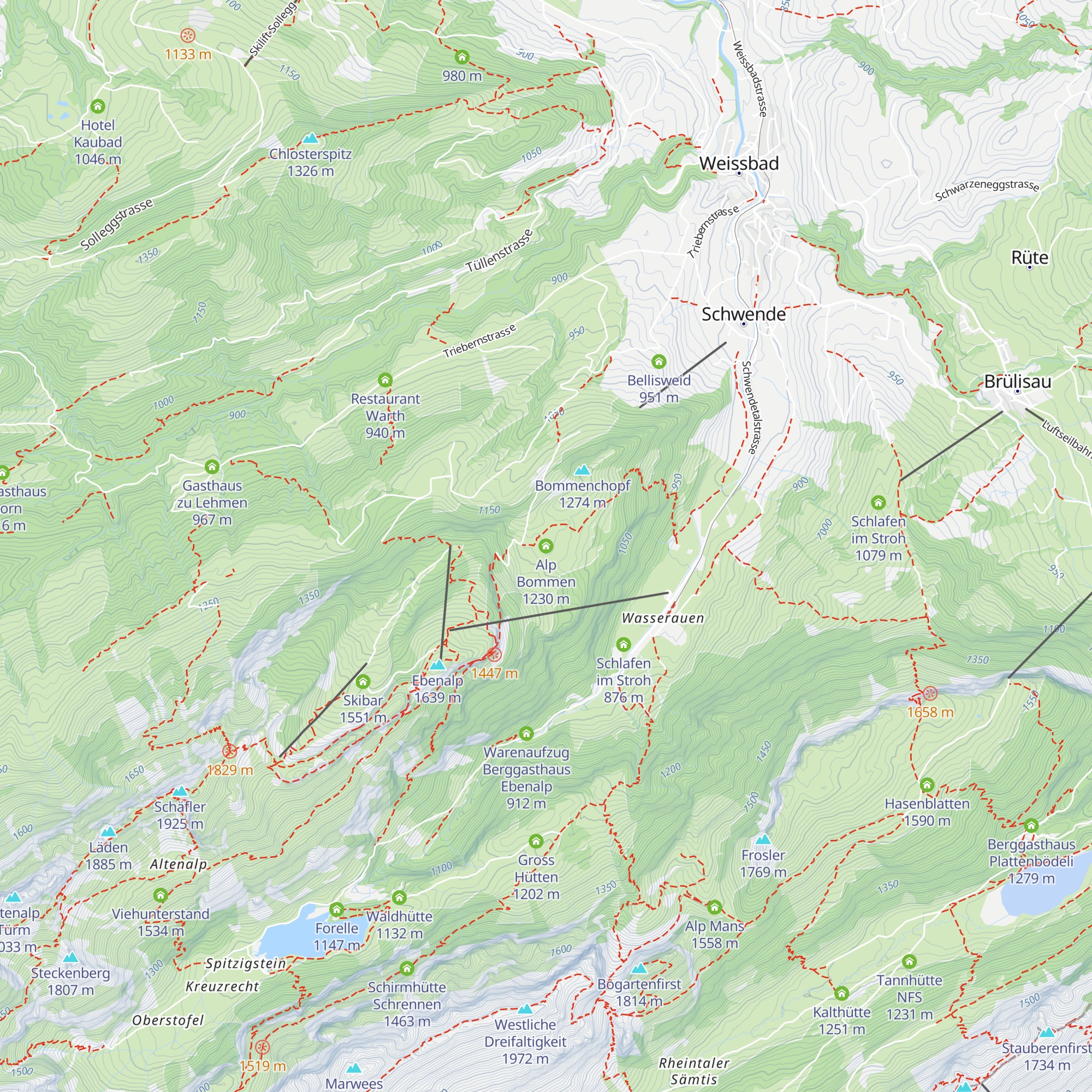 Alp Bommen map