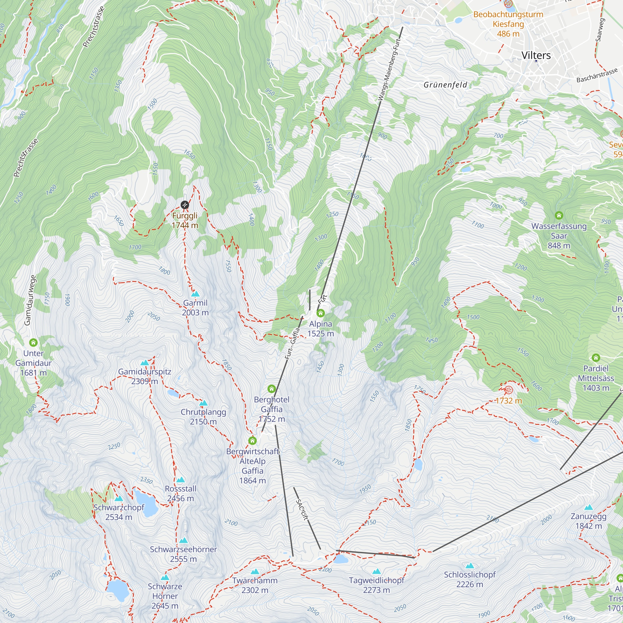 Berghotel Furt map
