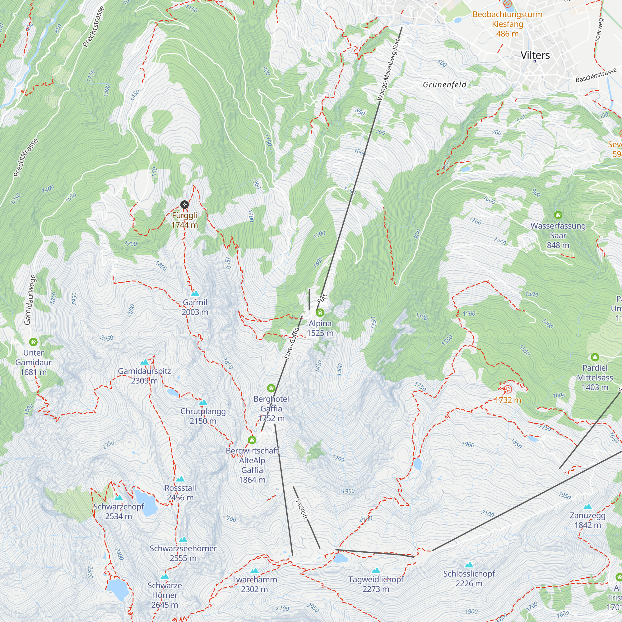 Berghotel Furt map