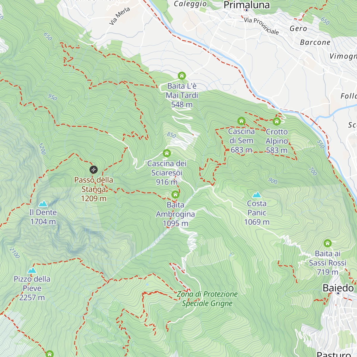 Rifugio Riva map