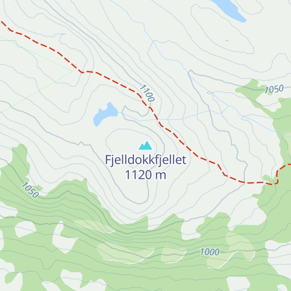 Map of Fjelldokkfjellet