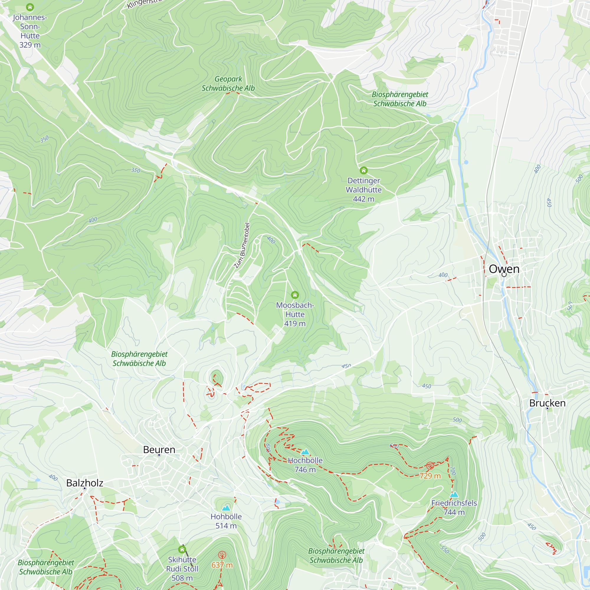 Moosbach-Hütte map