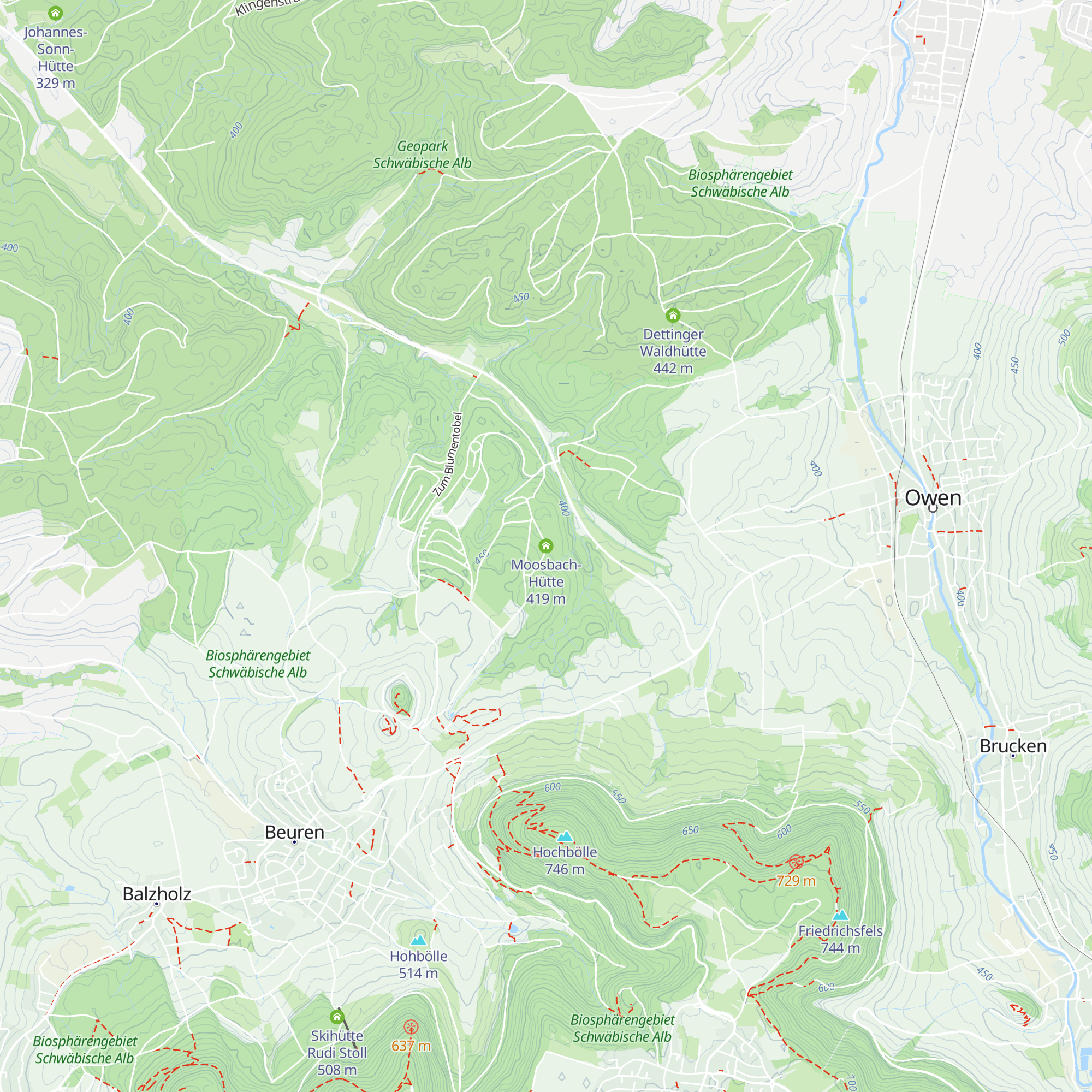 Moosbach-Hütte map