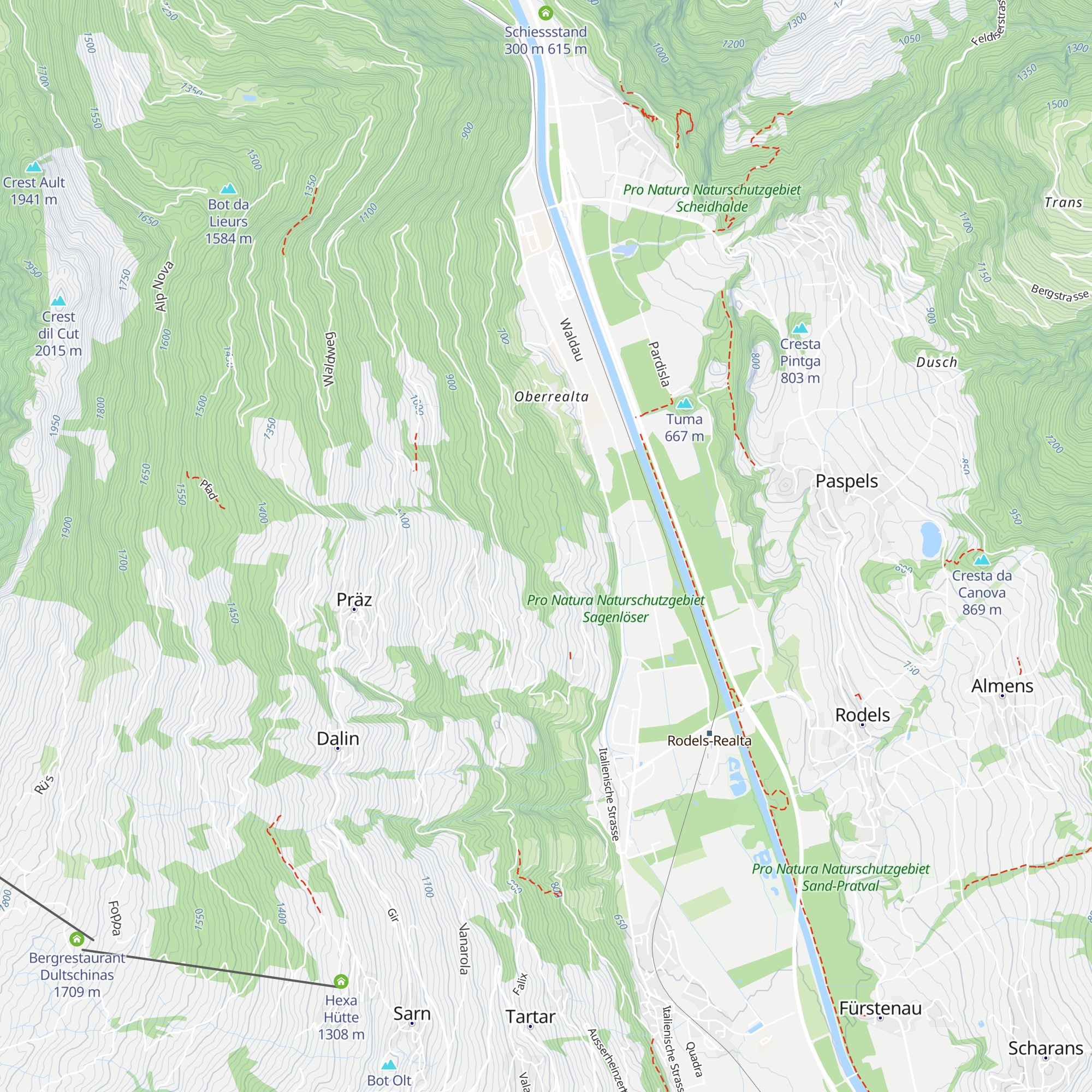 Waldhütte Ratitsch map