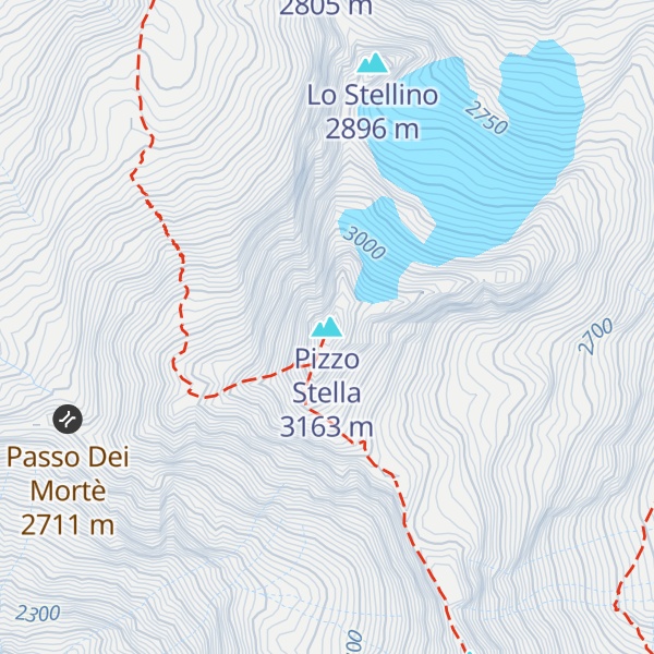 Map of Pizzo Stella