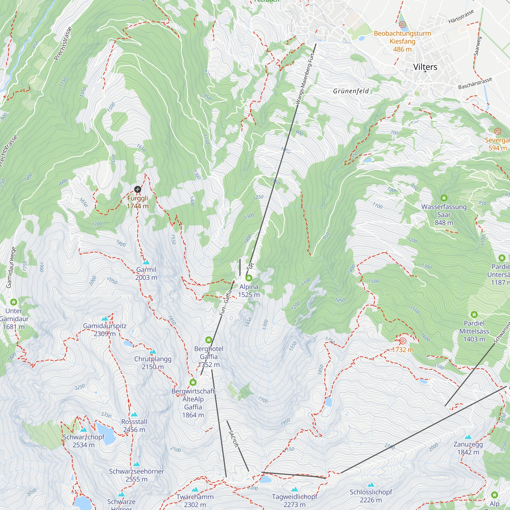 Berghaus Zürihus map