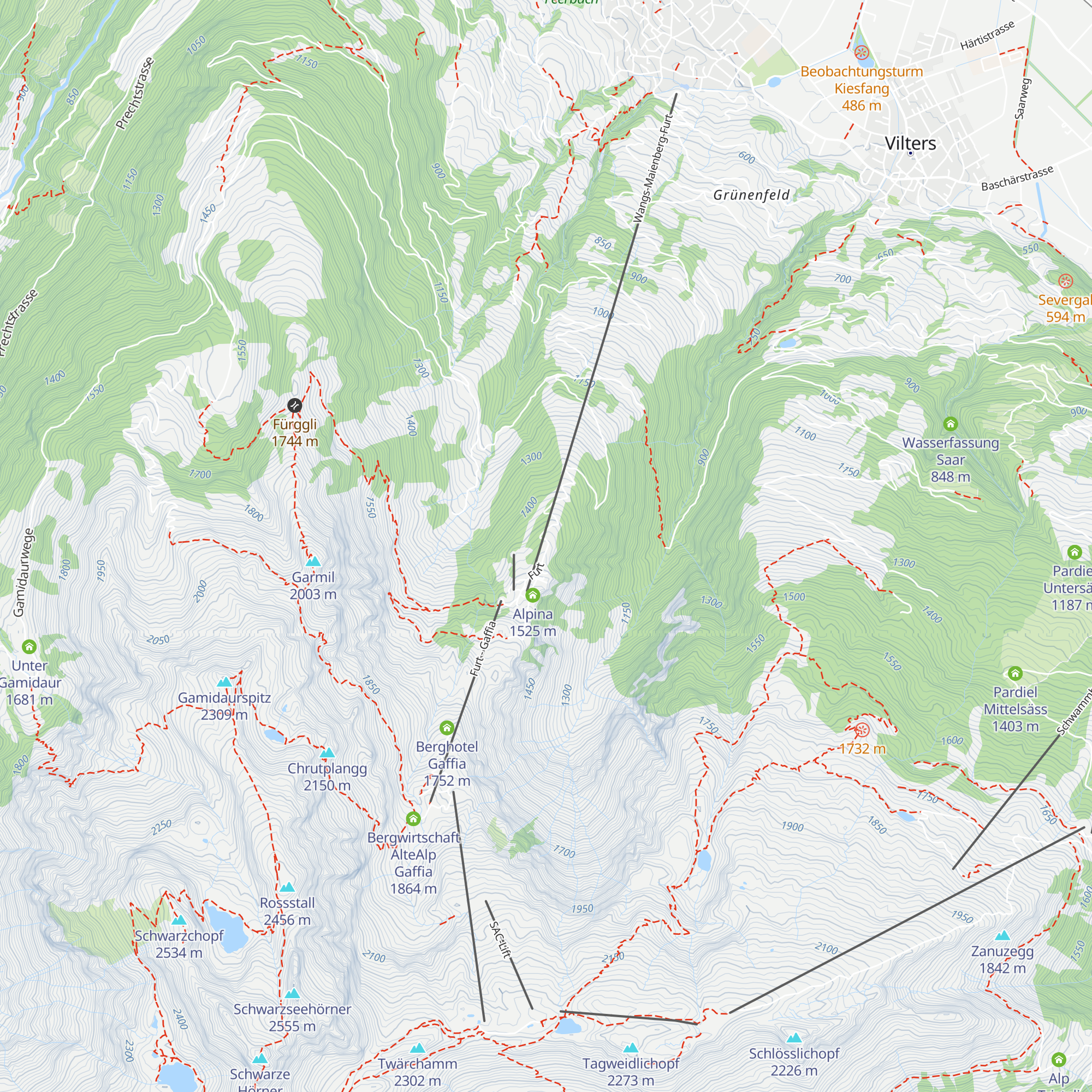 Berghaus Zürihus map