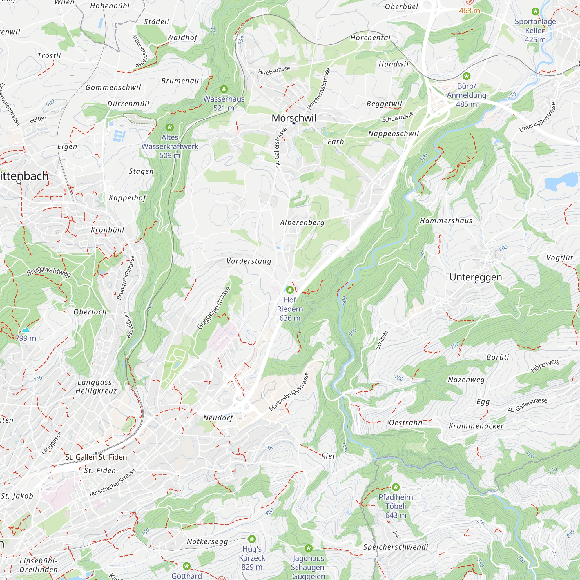Hof Riedern map