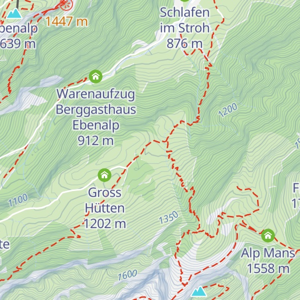 Map of Klein Hütten