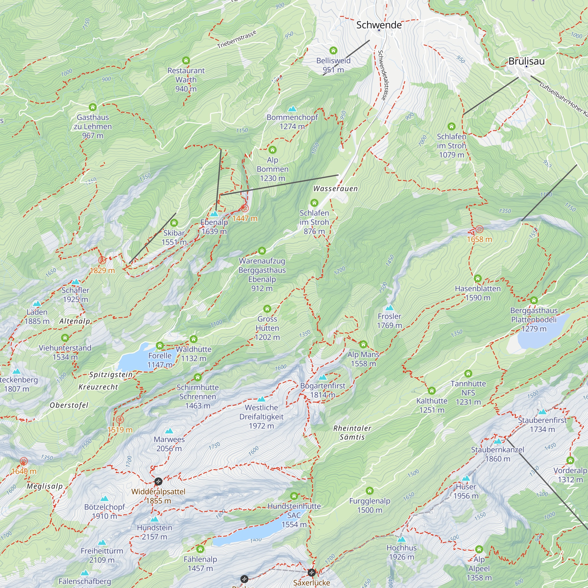 Klein Hütten map