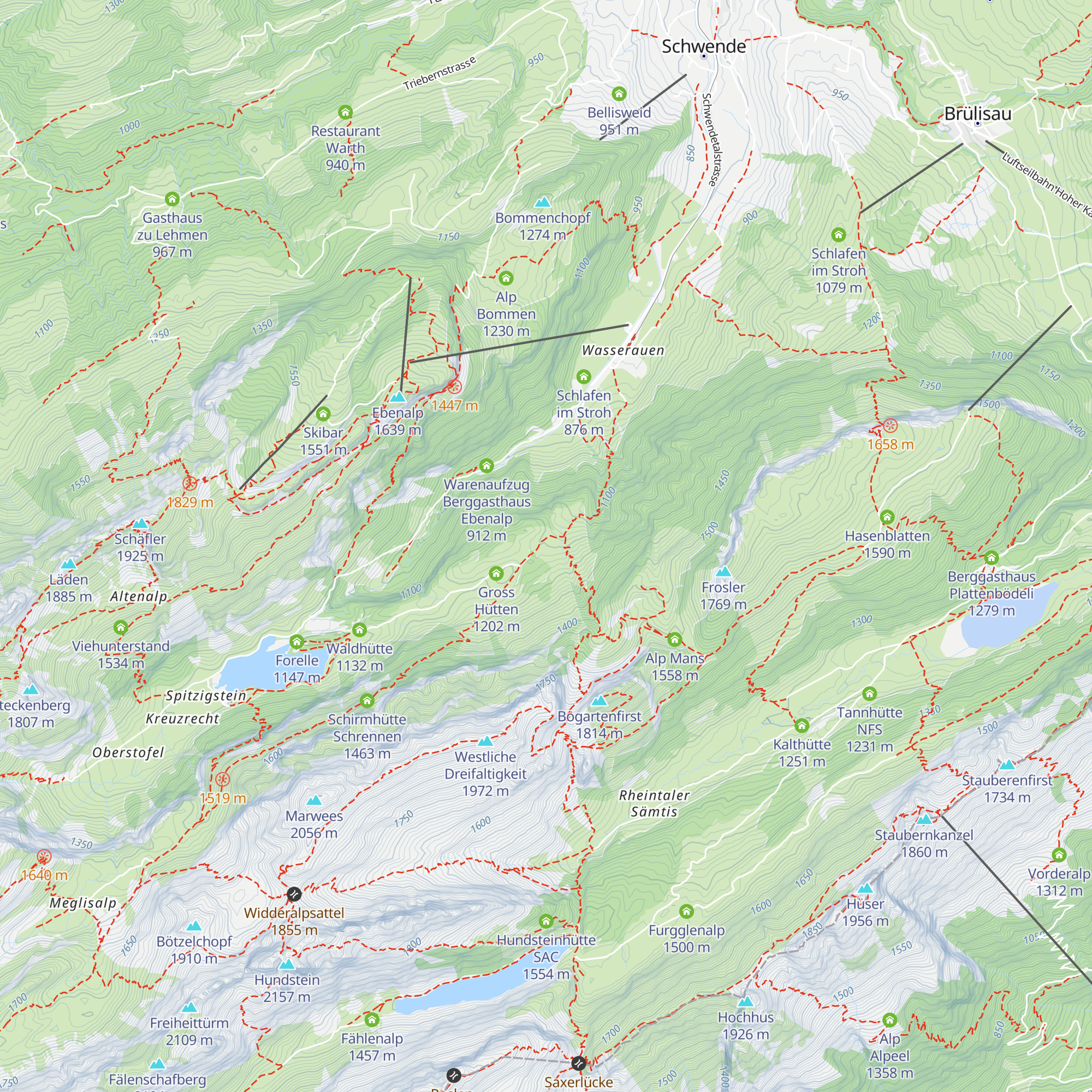 Klein Hütten map