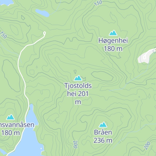 Map of Tjostolds hei
