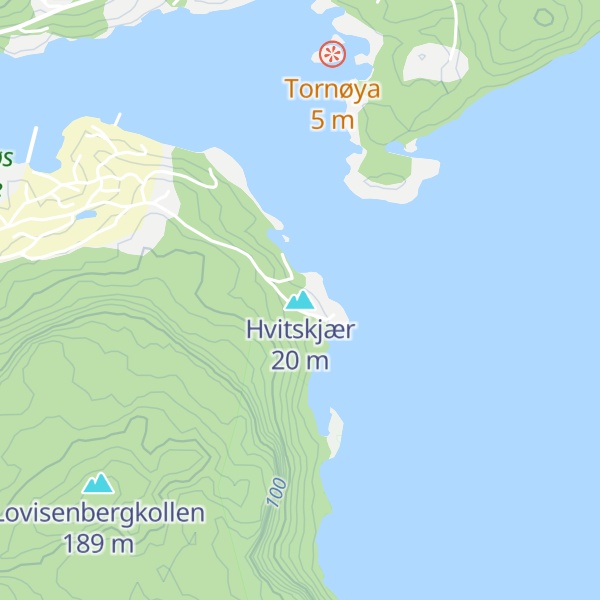 Map of Hvitskjær