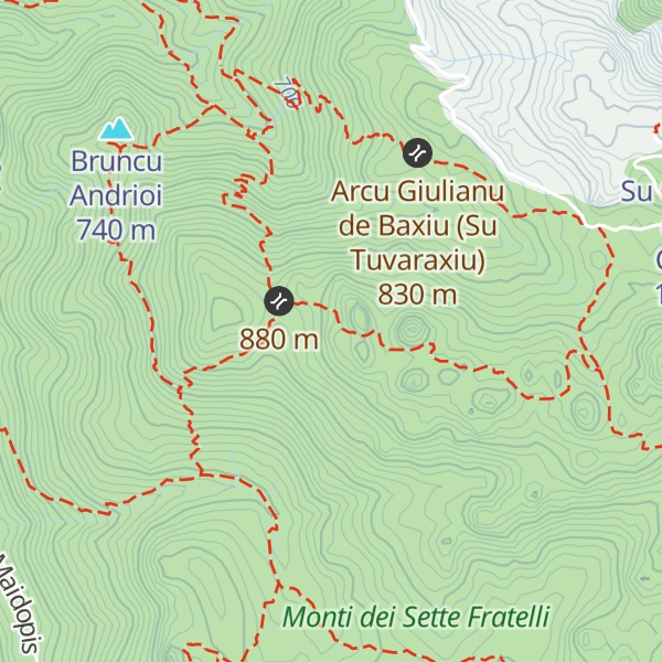 Map of Is Concas de Musueddu Andrioi